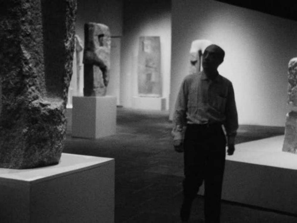 Exhibition footage of "Isamu Noguchi," at the Whitney Museum of American Art, April 17 – June 16, 1968