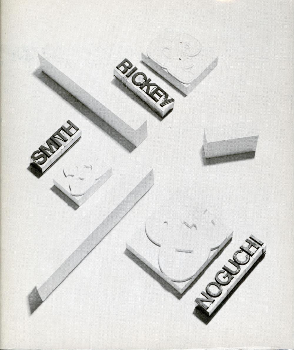 Noguchi & Rickey & Smith. Exhibition catalogue. Bloomington: Indiana University Art Museum, 1970.