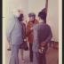 Noguchi with Bernard Leach, Janet Leach, Mihoko Okamura and guests at exhibition opening, Minami Gallery, 1973 at exhibition opening, Minami Gallery, 1973