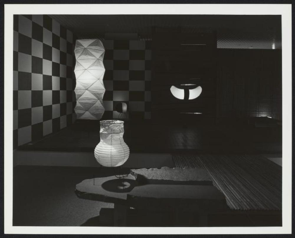 Installation view of "Space of Akari & Stone," Yurakucho Art Forum (Seibu Museum of Art), February 9, 1985 – February 20, 1985.