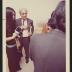 Noguchi with guests at exhibtion opening, Minami Gallery, 1973