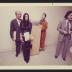 Noguchi with guests at exhibition opening, Minami Gallery, 1973