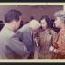 Noguchi with Bernard Leach, Janet Leach, Mihoko Okamura and guests at exhibition opening, Minami Gallery, 1973
