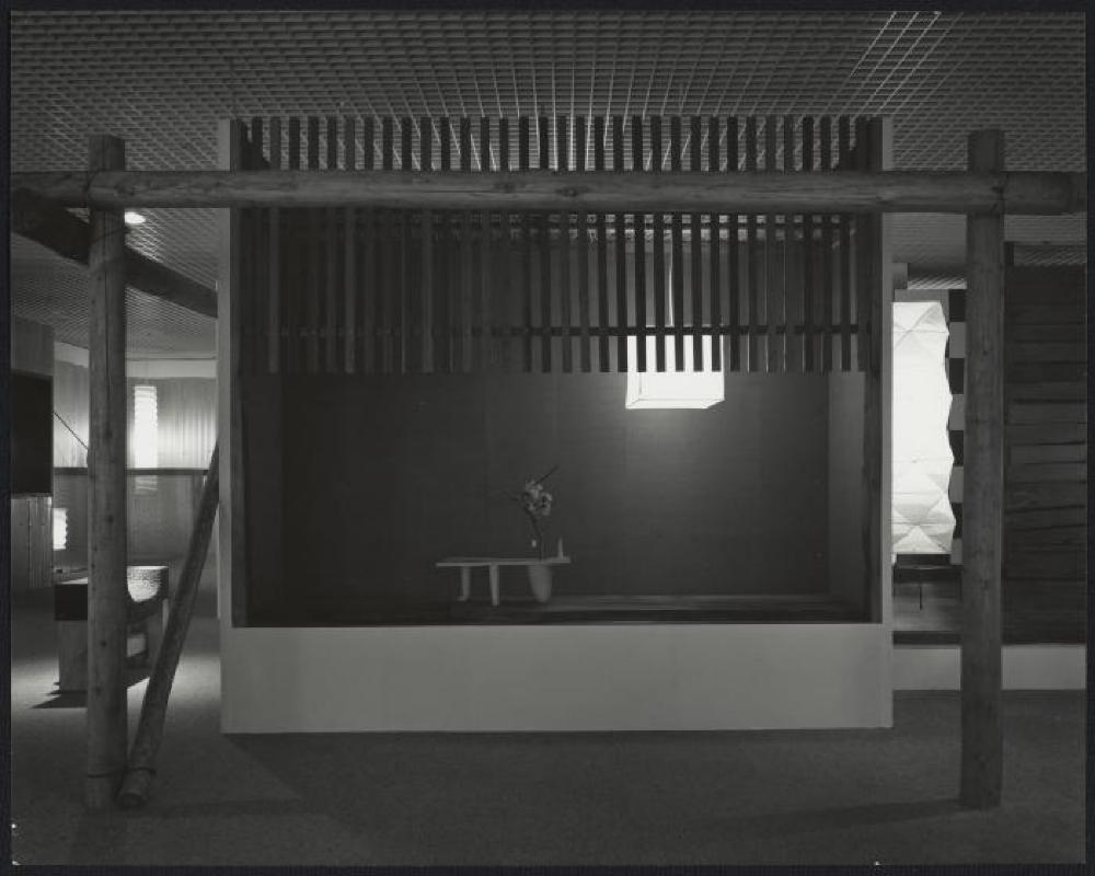 Installation view of "Space of Akari & Stone," Yurakucho Art Forum (Seibu Museum of Art), February 9, 1985 – February 20, 1985.