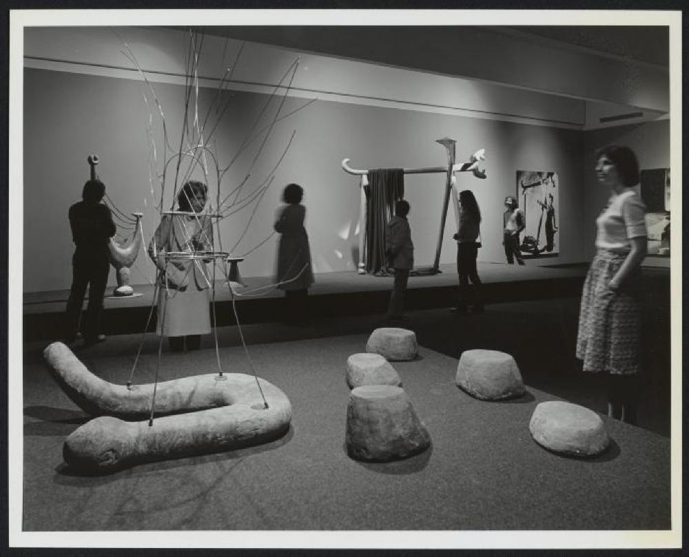 Installation view of "Noguchi's Imaginary Landscapes," Walker Art Center, April 23, 1978 - June 18, 1978.
