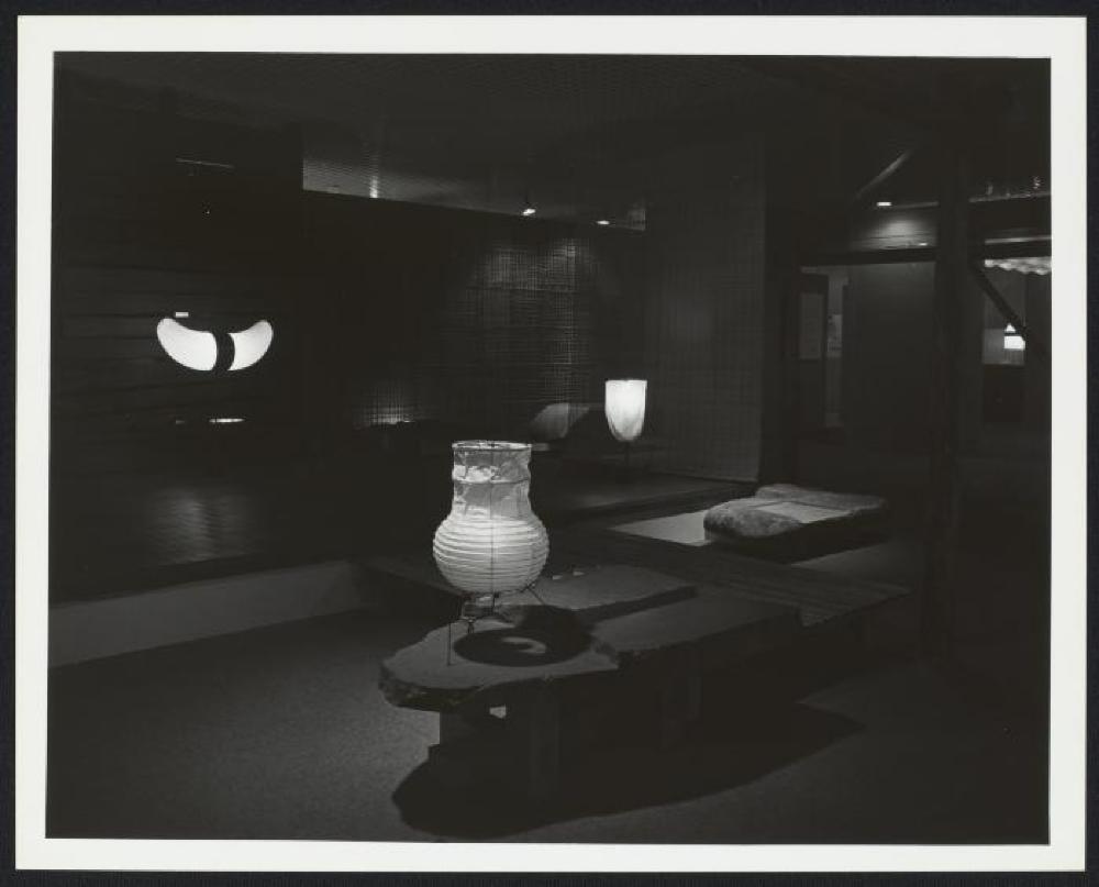 Installation view of "Space of Akari & Stone," Yurakucho Art Forum (Seibu Museum of Art), February 9, 1985 – February 20, 1985.