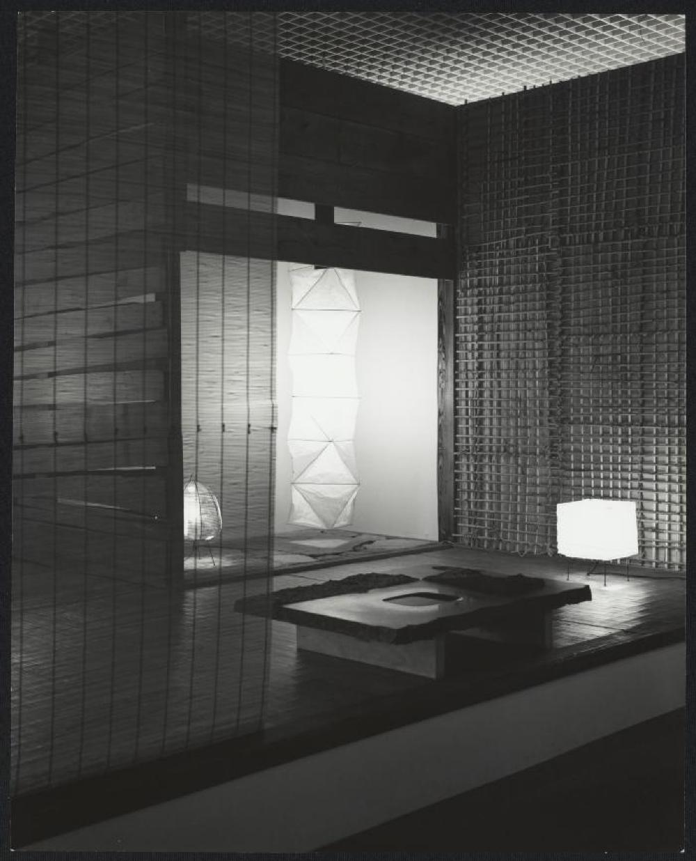Installation view of "Space of Akari & Stone," Yurakucho Art Forum (Seibu Museum of Art), February 9, 1985 – February 20, 1985.