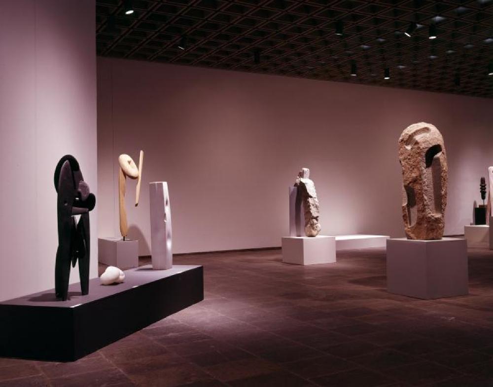 Installation view of "Isamu Noguchi," Whitney Museum of American Art, April 17, 1968 - June 16, 1968.