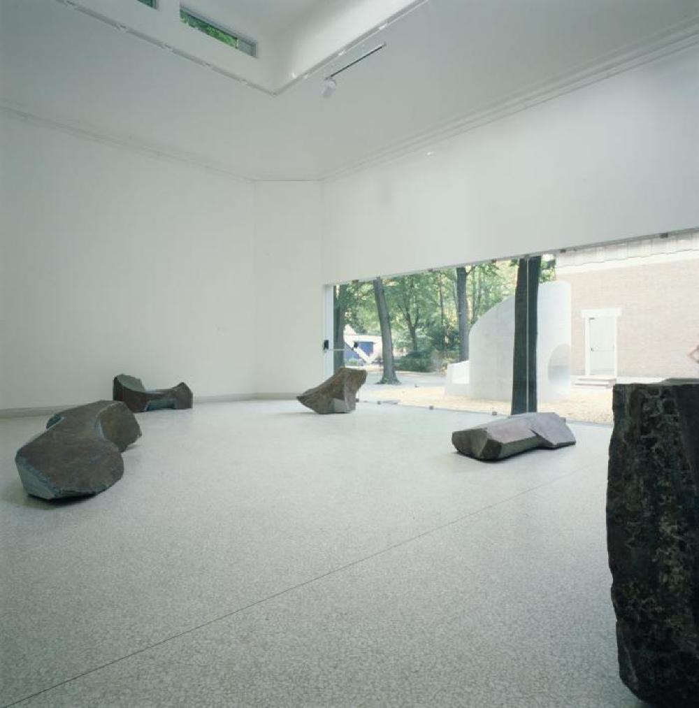 Installation view of "Isamu Noguchi:  What is Sculpture?," 1986 Venice Biennale, June 29, 1986 - September 28, 1986.