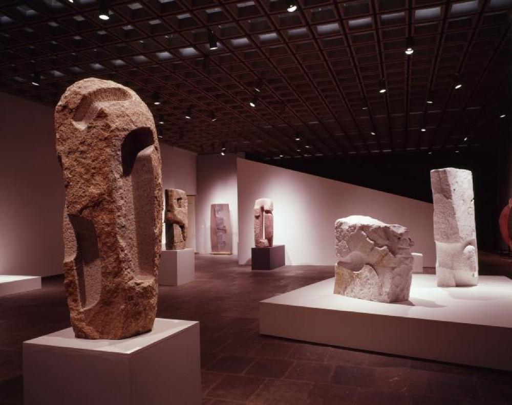 Installation view of "Isamu Noguchi," Whitney Museum of American Art, April 17, 1968 - June 16, 1968.