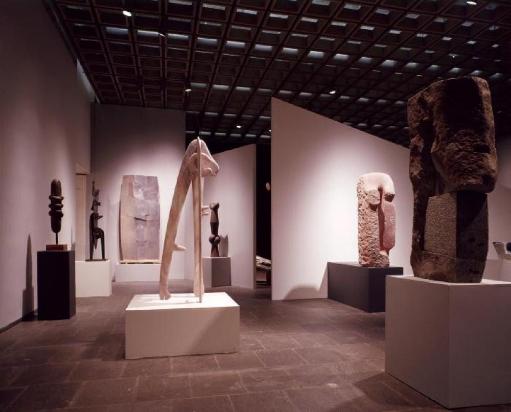 Installation view of "Isamu Noguchi," Whitney Museum of American Art, April 17, 1968 - June 16, 1968.