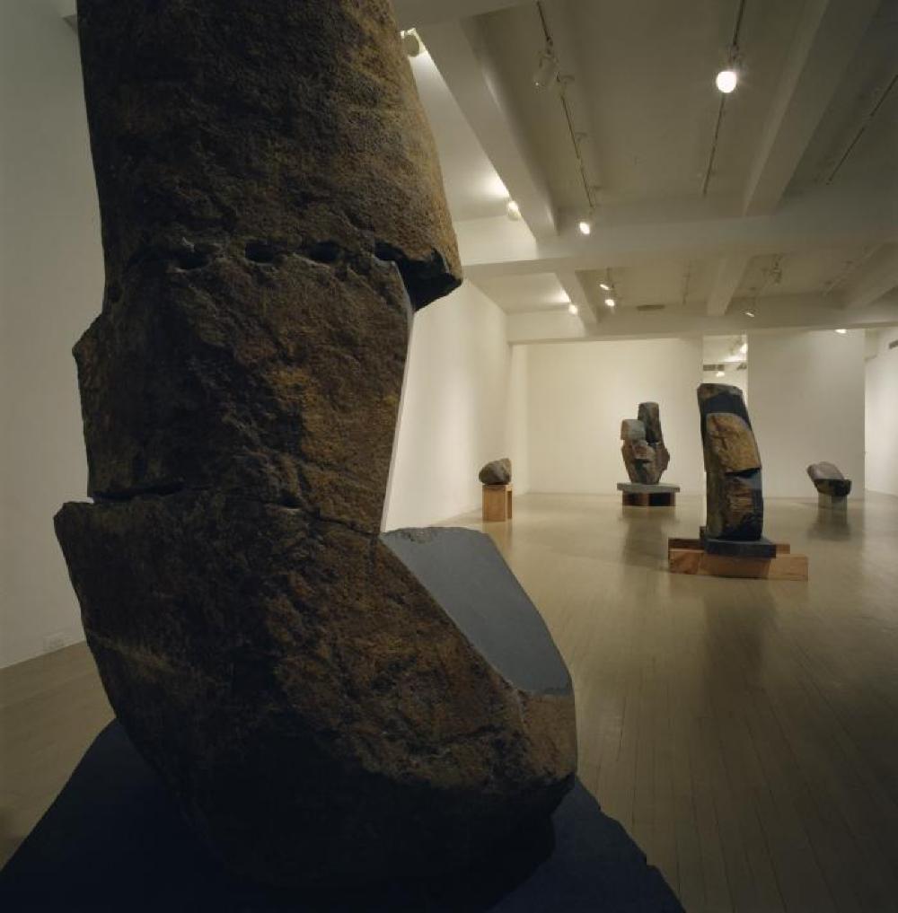 Installation view of "Noguchi, Seven Stones," Pace Gallery, March 28, 1986 - April 26, 1986.