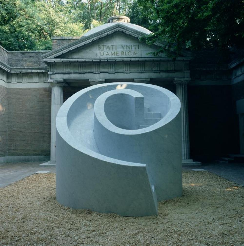 Installation view of "Isamu Noguchi:  What is Sculpture?," 1986 Venice Biennale, June 29, 1986 - September 28, 1986.