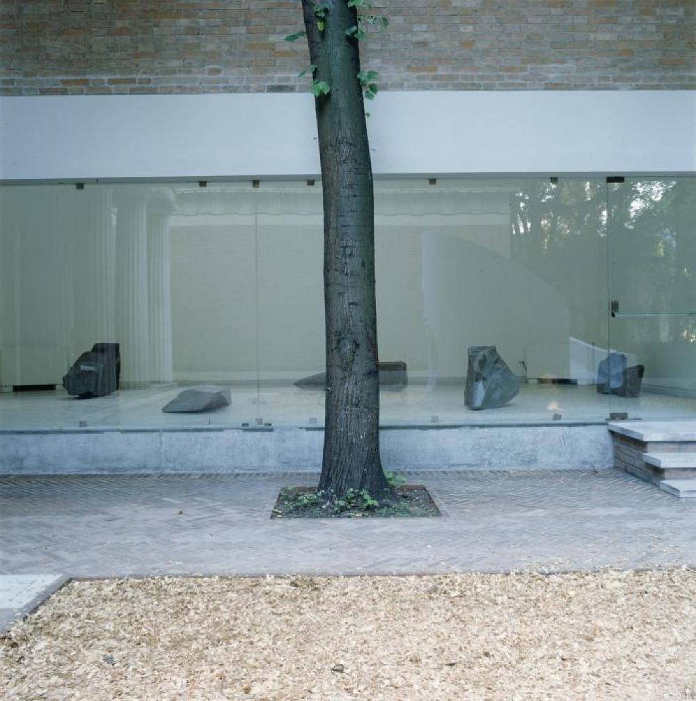 Installation view of "Isamu Noguchi:  What is Sculpture?," 1986 Venice Biennale, June 29, 1986 - September 28, 1986.