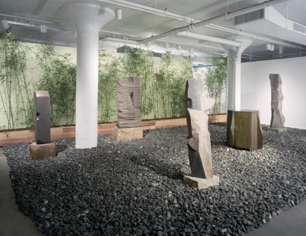 Installation view of "Sculpture and Nature," The Noguchi Museum, June 29, 2002 - January 13, 2003.