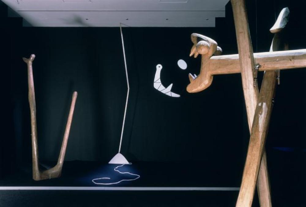 Installation view of "Isamu Noguchi Sculptural Design," Vitra Design Museum, Weil am Rhein, Germany, July 20 – November 18 2001.