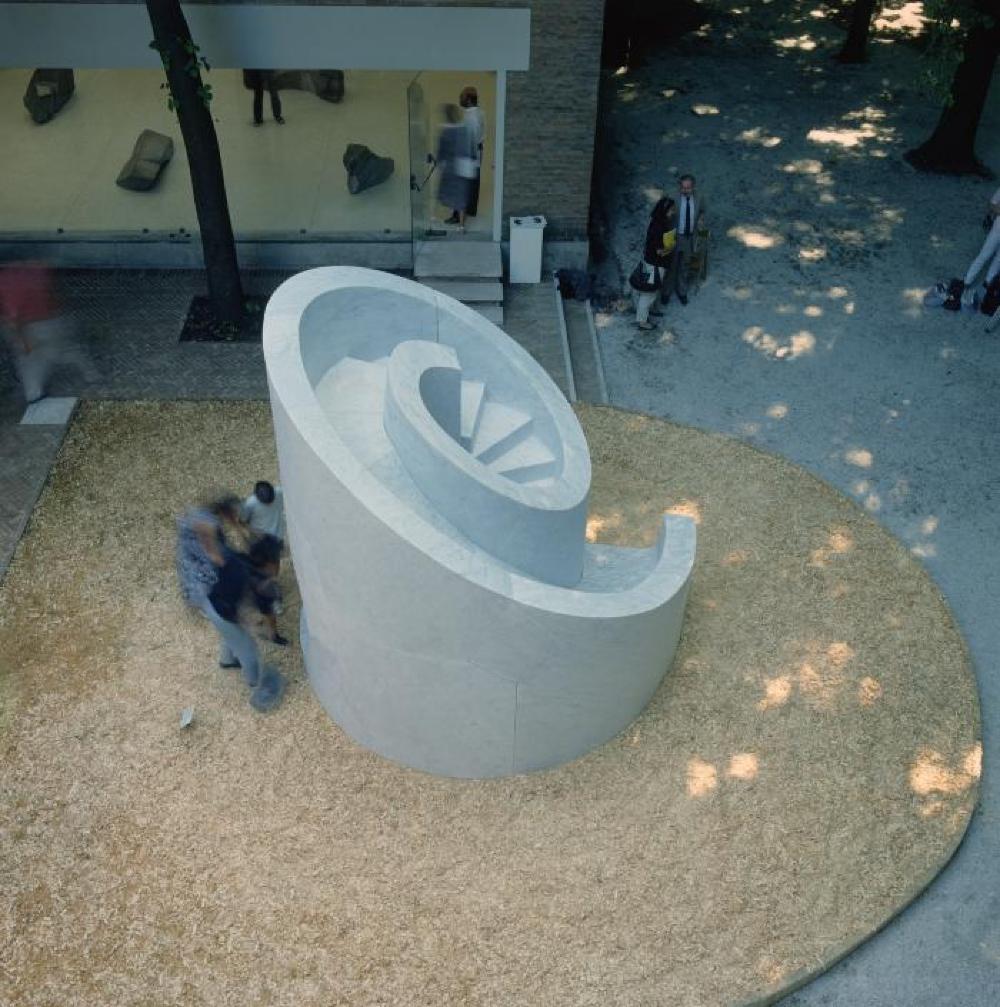 Installation view of "Isamu Noguchi:  What is Sculpture?," 1986 Venice Biennale, June 29, 1986 - September 28, 1986.