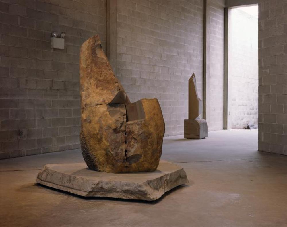 Installation view of "Relocated," The Noguchi Museum, April 10 - October 31, 2001.