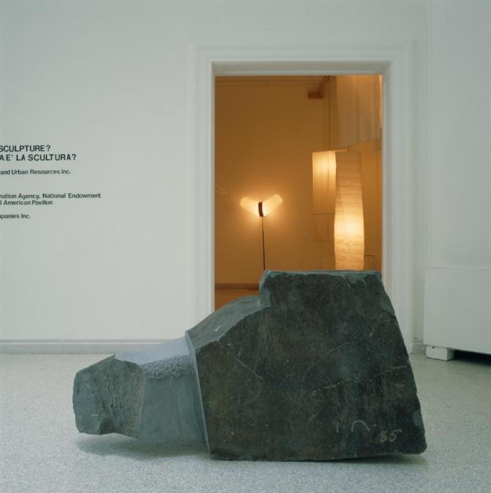 Installation view of "Isamu Noguchi:  What is Sculpture?," 1986 Venice Biennale, June 29, 1986 - September 28, 1986.