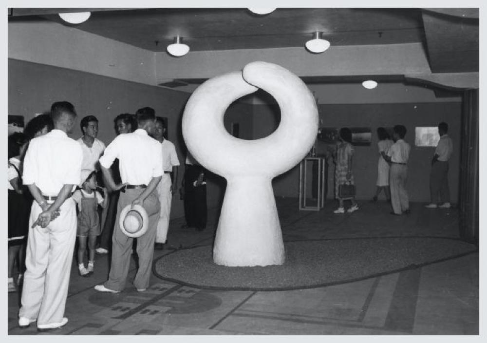 Installation view of "Isamu Noguchi," Mitsukoshi Department Store (Nihombashi Head Store), August 18, 1950—August 27, 1950.