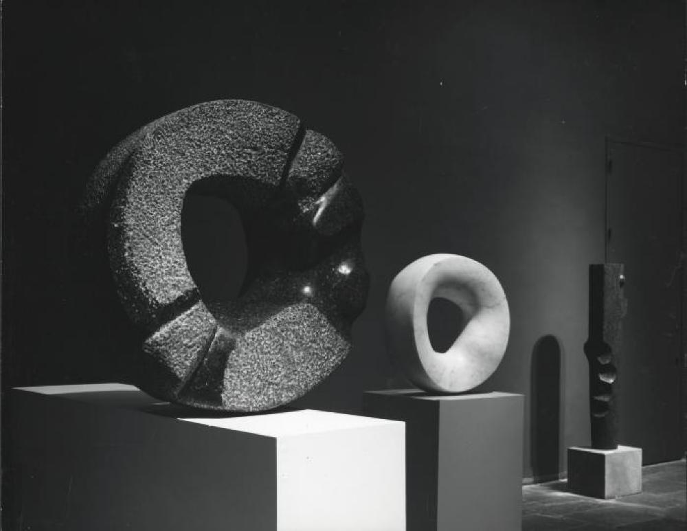 Installation view of "Isamu Noguchi," Whitney Museum of American Art, April 17, 1968 - June 16, 1968.