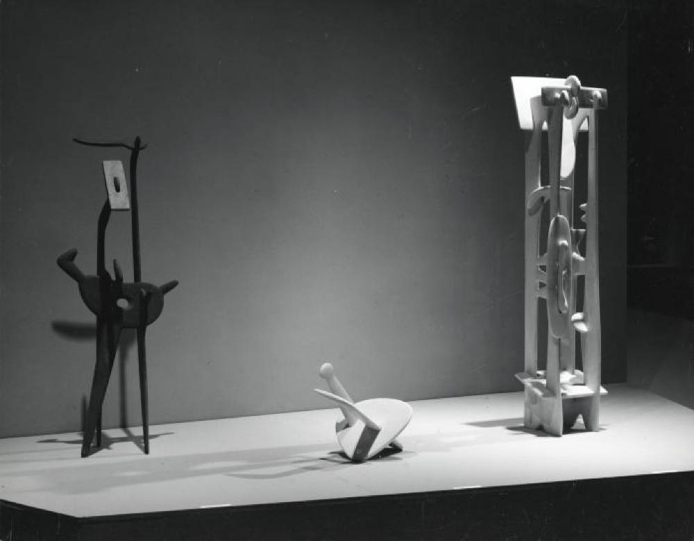 Installation view of "Isamu Noguchi," Whitney Museum of American Art, April 17, 1968 - June 16, 1968.