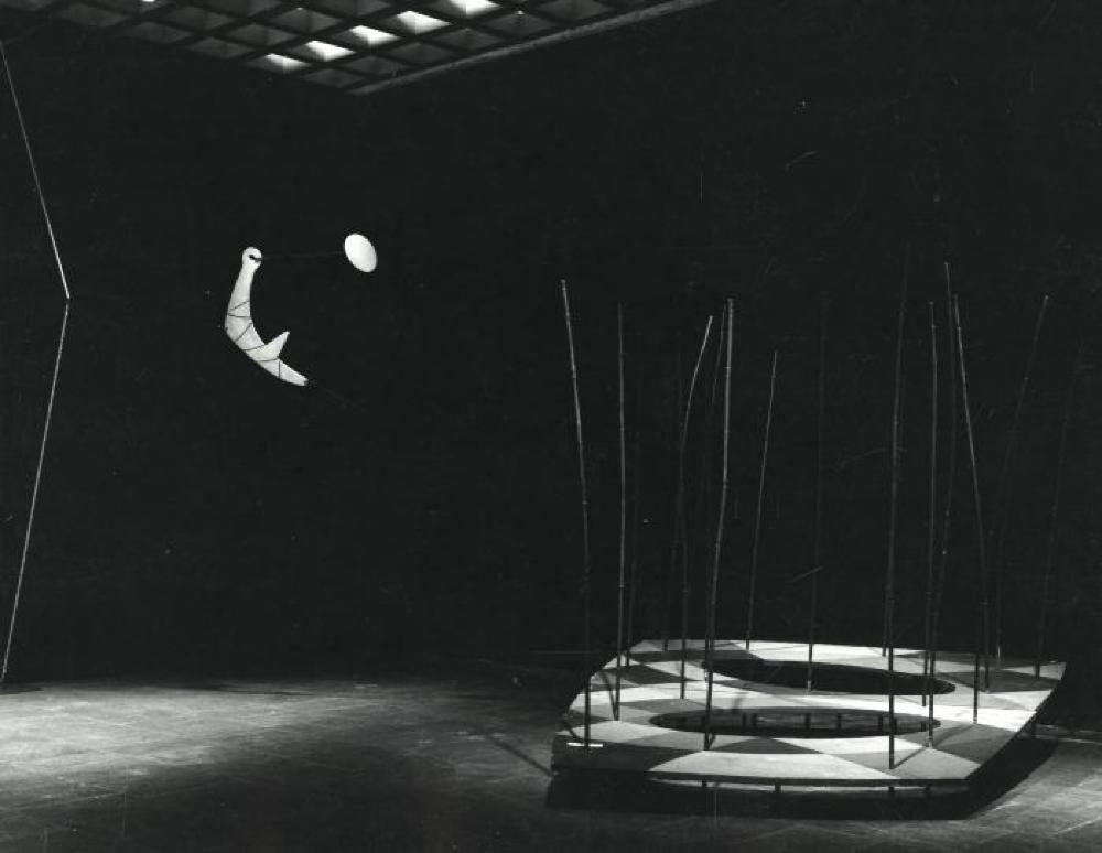 Installation view of "Isamu Noguchi," Whitney Museum of American Art, April 17, 1968 - June 16, 1968.