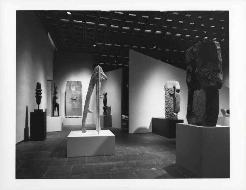 Installation view of "Isamu Noguchi," Whitney Museum of American Art, April 17, 1968 - June 16, 1968.