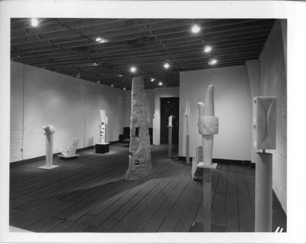 Installation view of "Isamu Noguchi," Stable Gallery, April 29, 1959 - May 30, 1959.