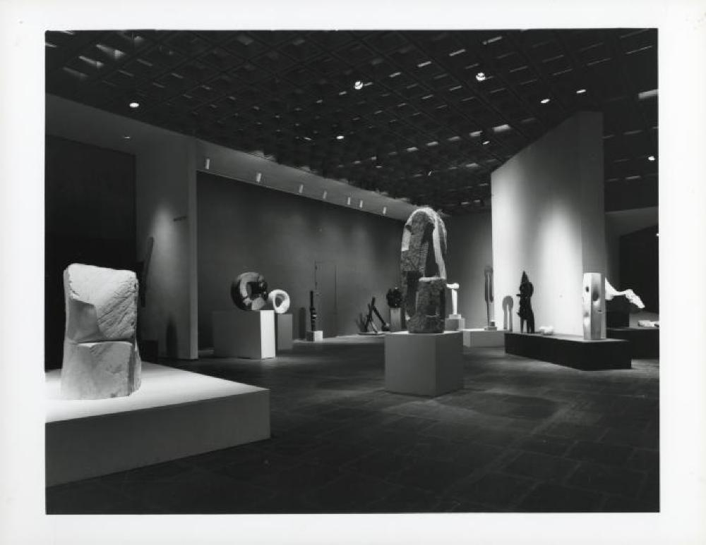 Installation view of "Isamu Noguchi," Whitney Museum of American Art, April 17, 1968 - June 16, 1968.