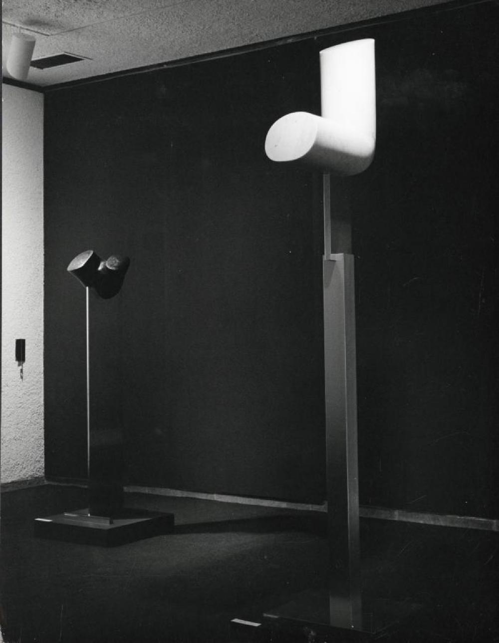 Installation view of "Isamu Noguchi," Whitney Museum of American Art, April 17, 1968 - June 16, 1968.