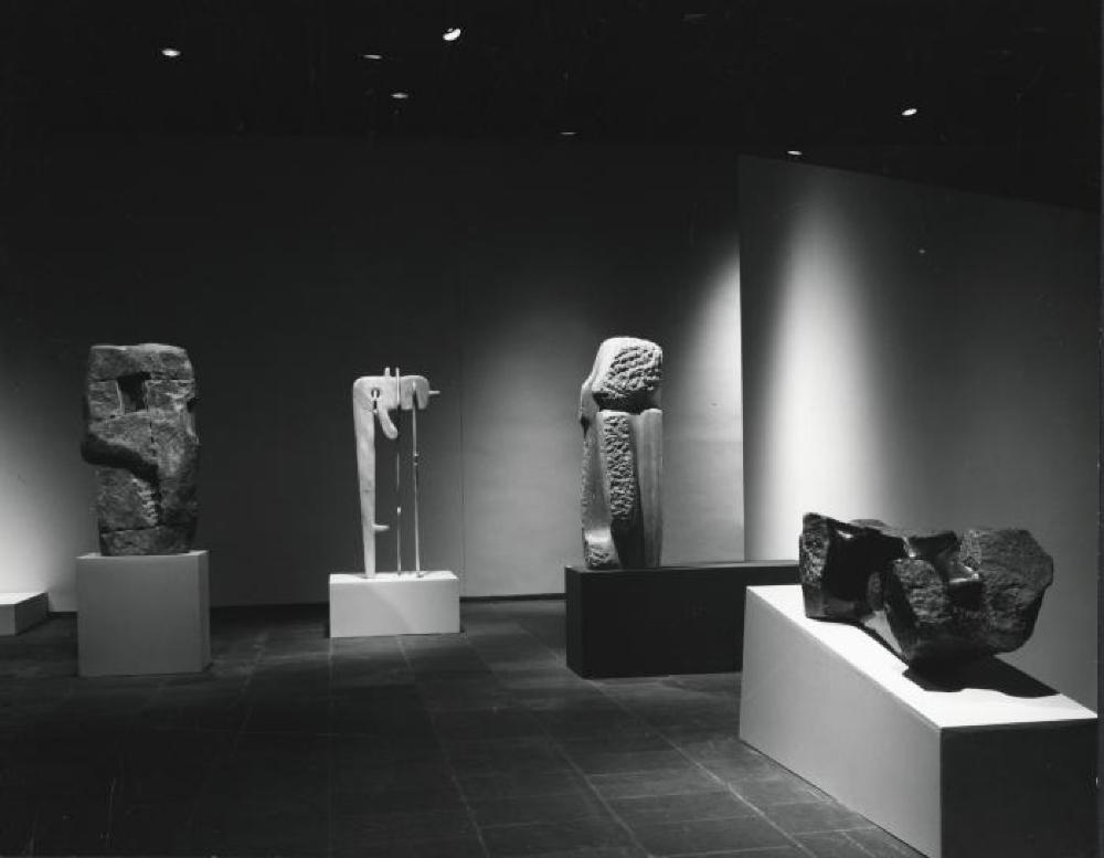 Installation view of "Isamu Noguchi," Whitney Museum of American Art, April 17, 1968 - June 16, 1968.