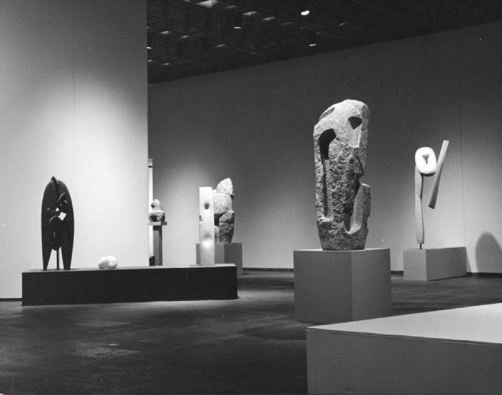 Installation view of "Isamu Noguchi," Whitney Museum of American Art, April 17, 1968 - June 16, 1968.