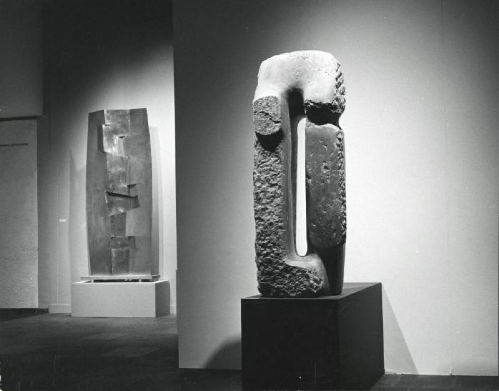 Installation view of "Isamu Noguchi," Whitney Museum of American Art, April 17, 1968 - June 16, 1968.