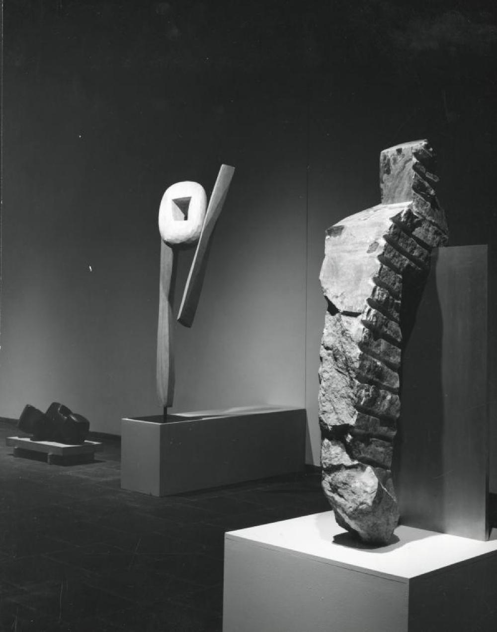 Installation view of "Isamu Noguchi," Whitney Museum of American Art, April 17, 1968 - June 16, 1968.
