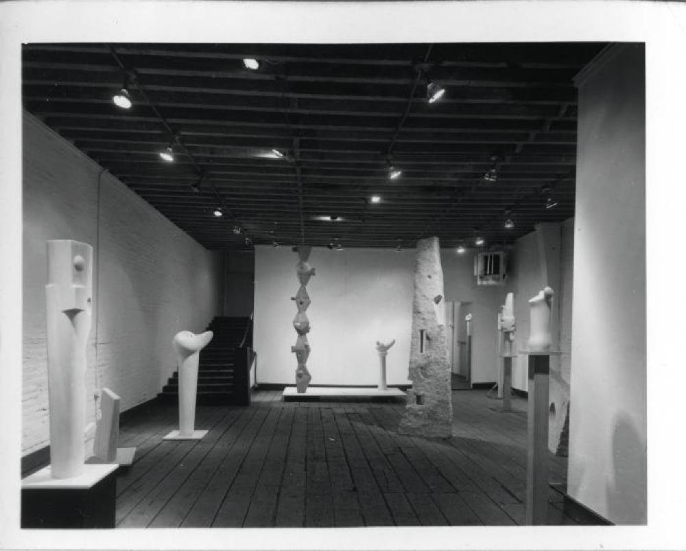 Installation view of "Isamu Noguchi," Stable Gallery, April 29, 1959 - May 30, 1959.