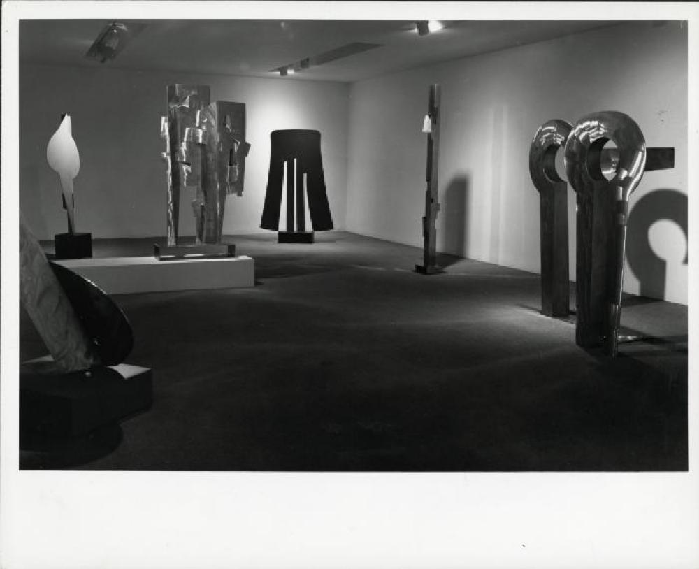 Installation view of "Noguchi: Steel Sculptures," Pace Gallery, May 10, 1975 - June 20, 1975.