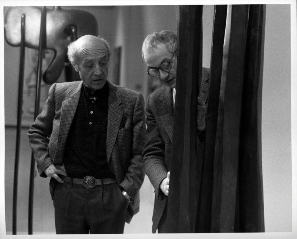 Installation view of "Noguchi's Imaginary Landscapes," Walker Art Center, April 23, 1978 - June 18, 1978, Martin Friedman with Isamu Noguchi