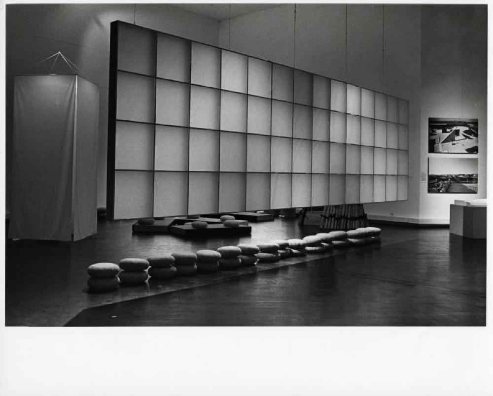 Installation view of "Isamu Noguchi: The Sculpture of Spaces," Whitney Museum of American Art, February 5, 1980 - April 6, 1980.