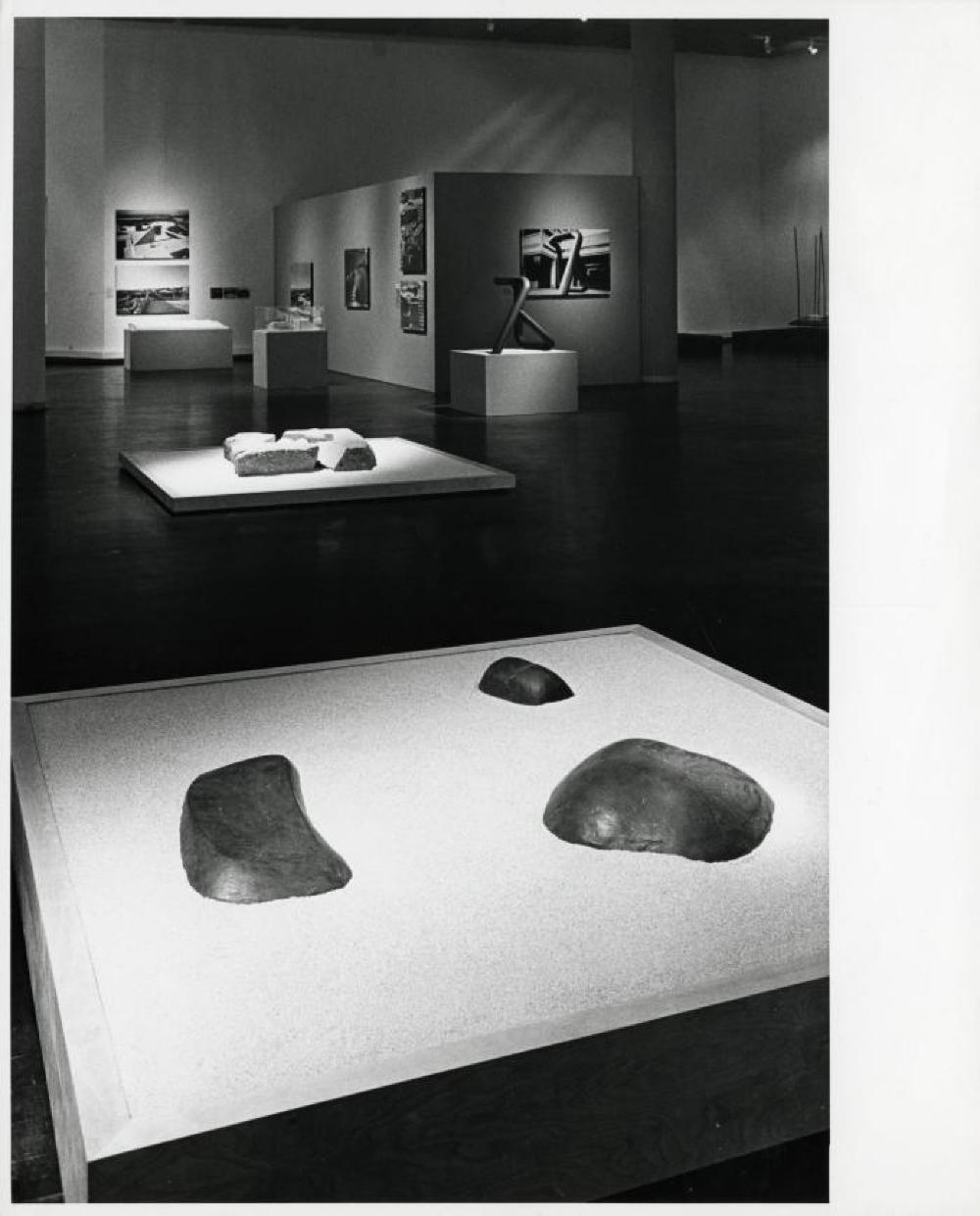 Installation view of "Isamu Noguchi: The Sculpture of Spaces," Whitney Museum of American Art, February 5, 1980 - April 6, 1980.