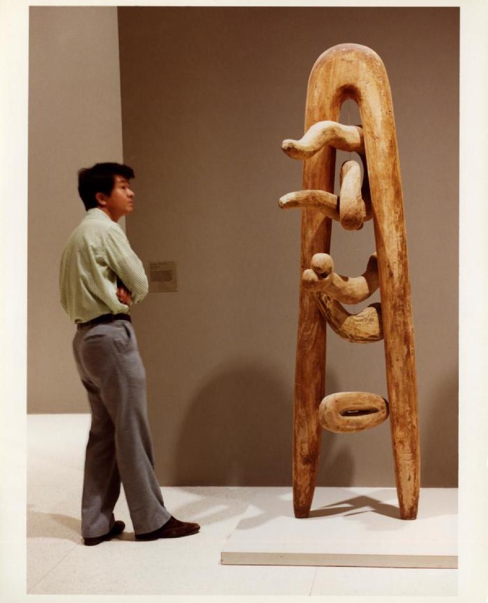 Installation view of "Three Sculptors: Noguchi, Oldenburg, Segal," Walker Art Center, July 12, 1980 - September 1, 1980.