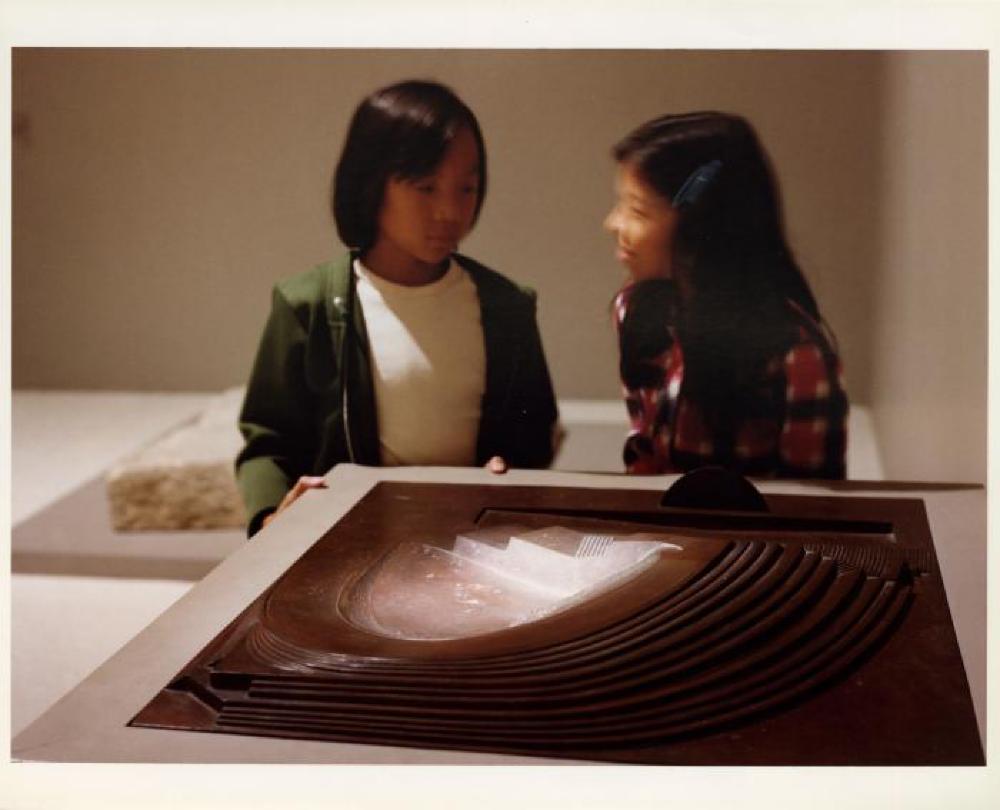 Installation view of "Three Sculptors: Noguchi, Oldenburg, Segal," Walker Art Center, July 12, 1980 - September 1, 1980.