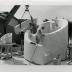 Installation process for Isamu Noguchi:  What is Sculpture?, 1986 Venice Biennale, June 29, 1986 - September 28, 1986.