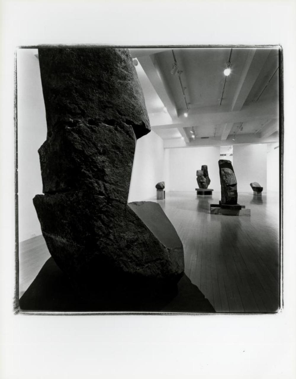 Installation view of "Noguchi, Seven Stones," Pace Gallery, March 28, 1986 - April 26, 1986.