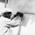 Installation process for Isamu Noguchi:  What is Sculpture?, 1986 Venice Biennale, June 29, 1986 - September 28, 1986.