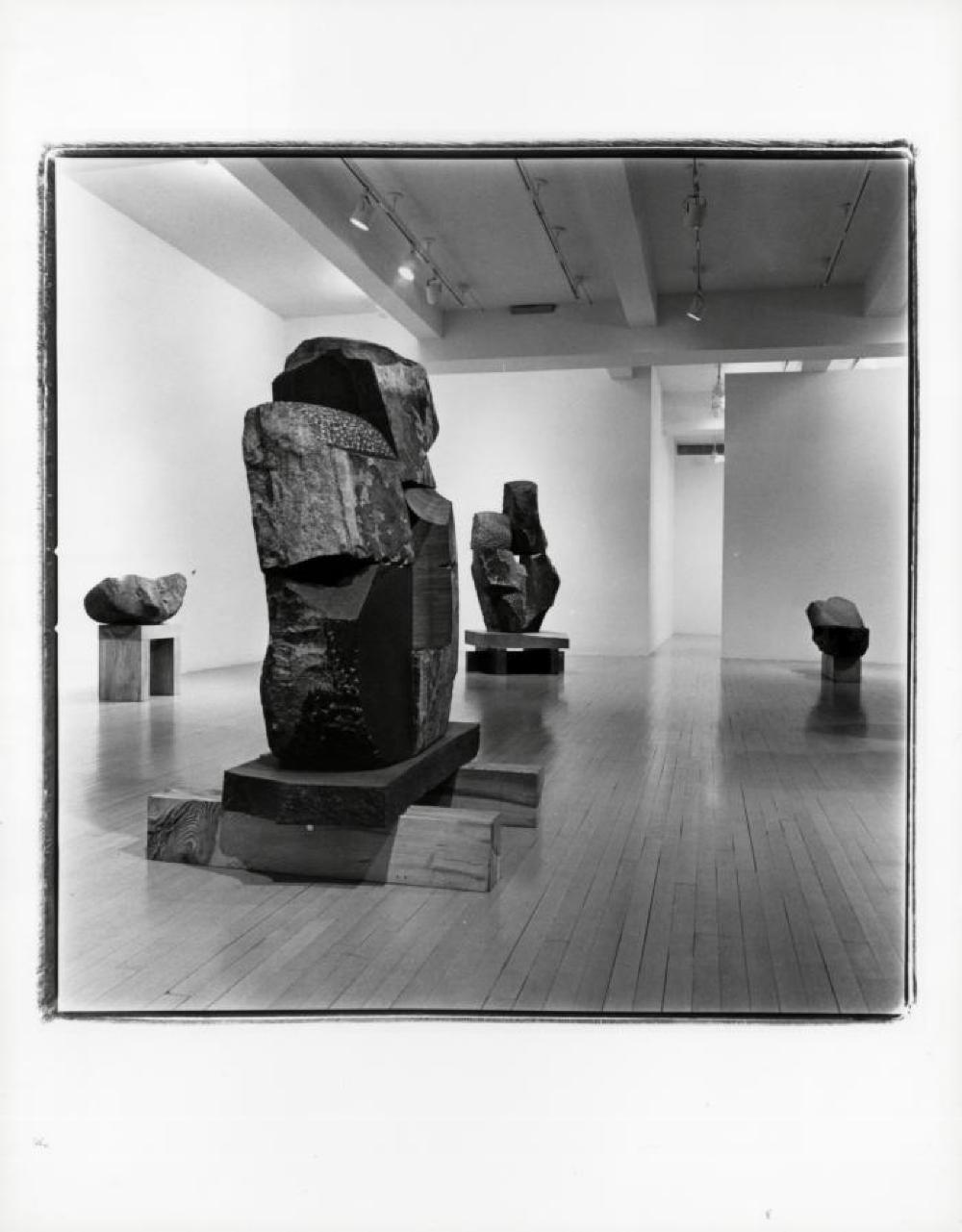 Installation view of "Noguchi, Seven Stones," Pace Gallery, March 28, 1986 - April 26, 1986.