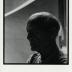 Noguchi in front of Slide Mantra at Isamu Noguchi:  What is Sculpture?, 1986 Venice Biennale, June 29, 1986 - September 28, 1986.