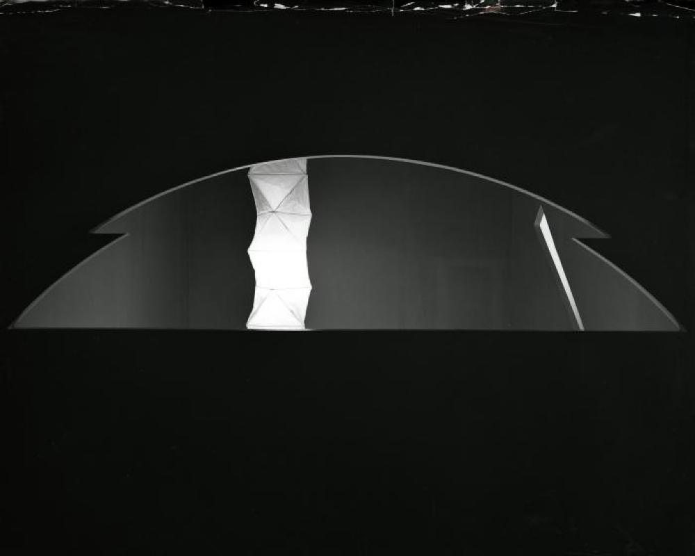 Installation view of "Space of Akari & Stone," Yurakucho Art Forum (Seibu Museum of Art), February 9, 1985 – February 20, 1985.