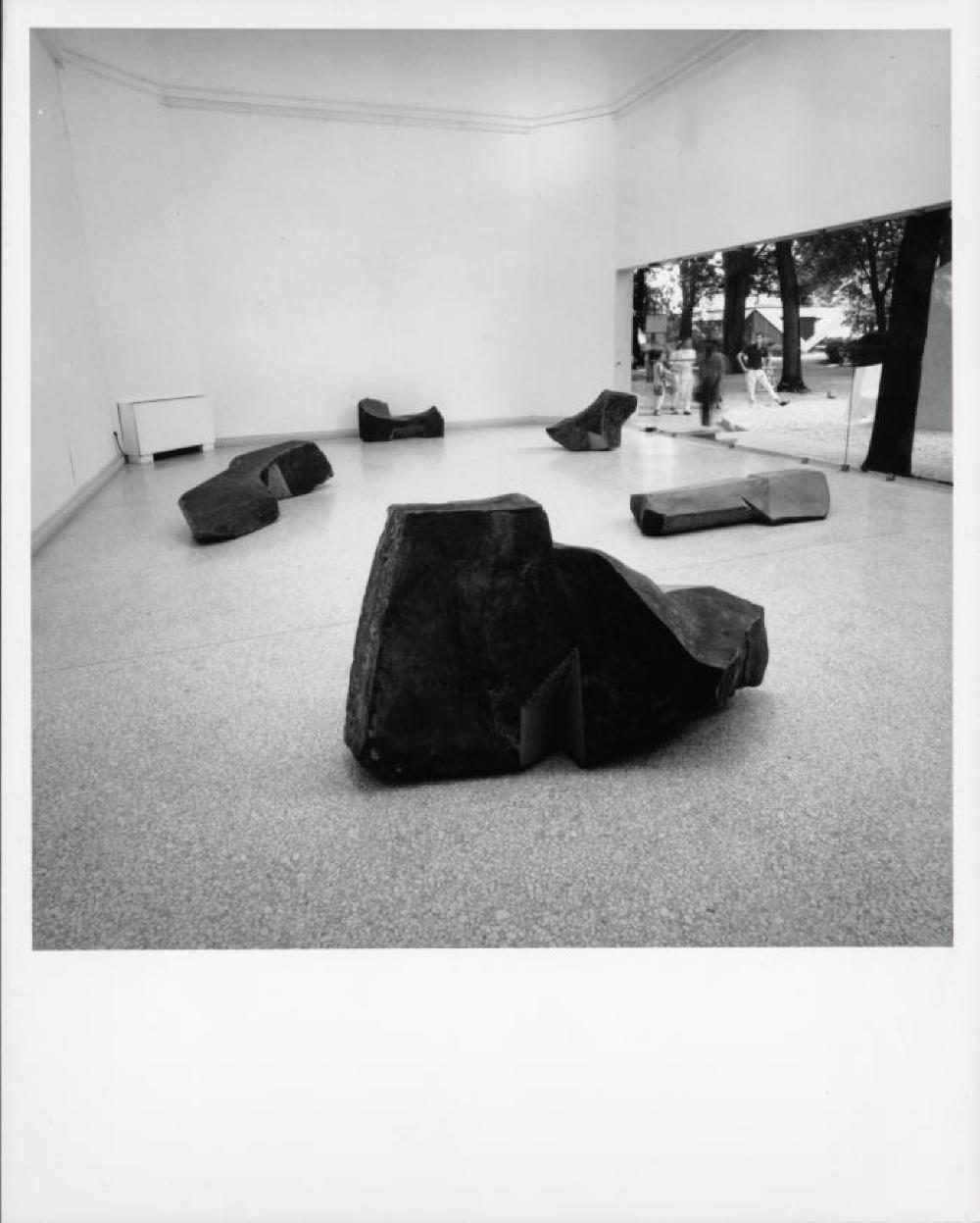 Installation view of "Isamu Noguchi:  What is Sculpture?," 1986 Venice Biennale, June 29, 1986 - September 28, 1986.
