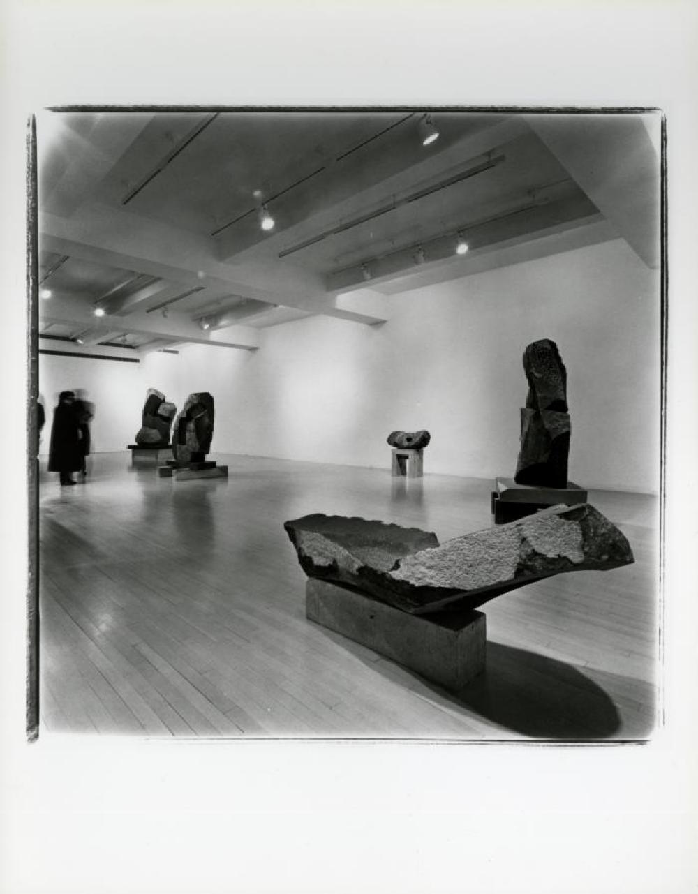 Installation view of "Noguchi, Seven Stones," Pace Gallery, March 28, 1986 - April 26, 1986.